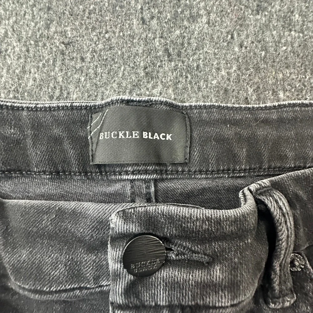 Buckle Black Jeans Mens 33x32 Black Straight Fit No. 53 BBW7107B Faded Denim
